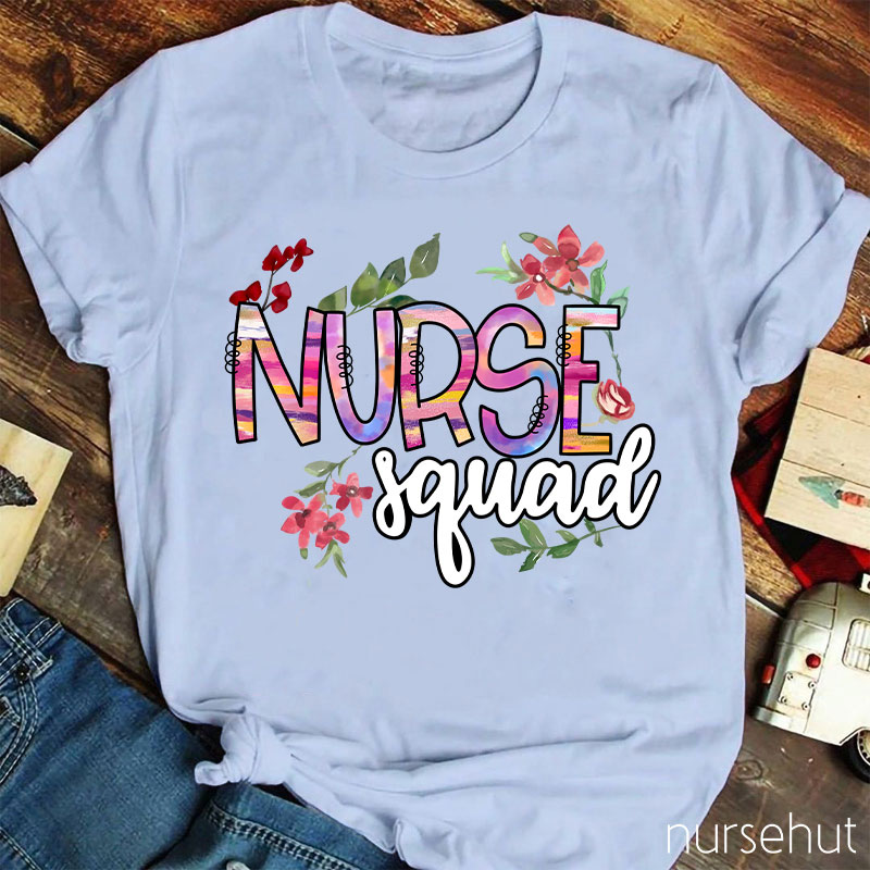 Nurse Squad Flower T-Shirt