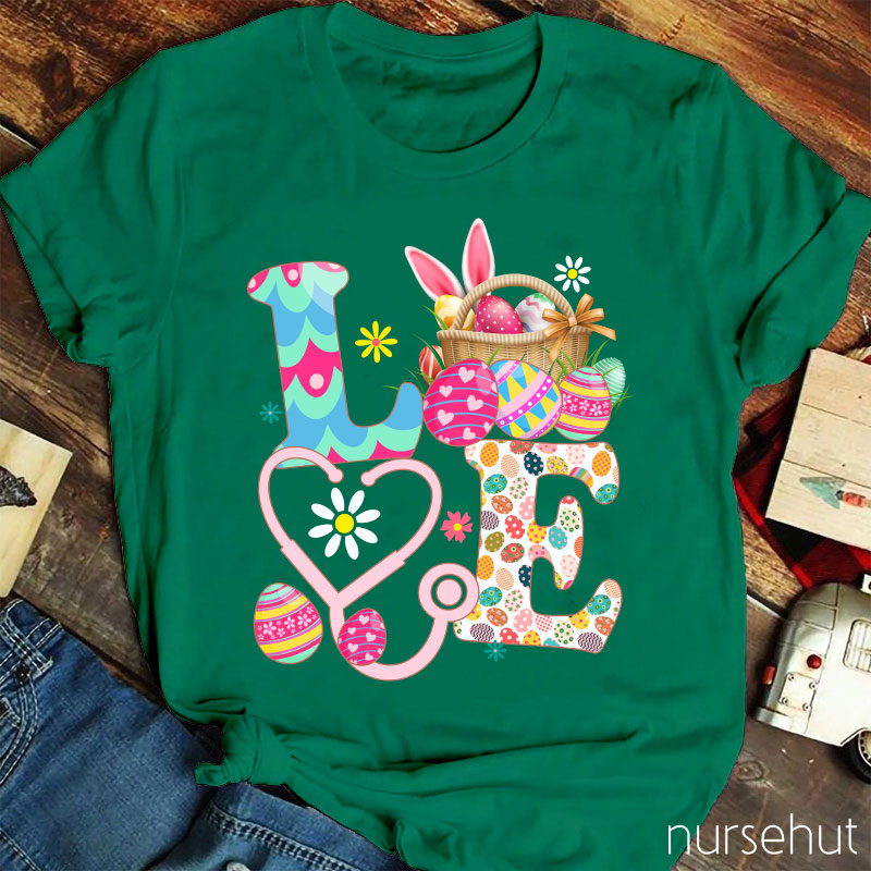 Love Rich Pattern Nurse T-Shirt