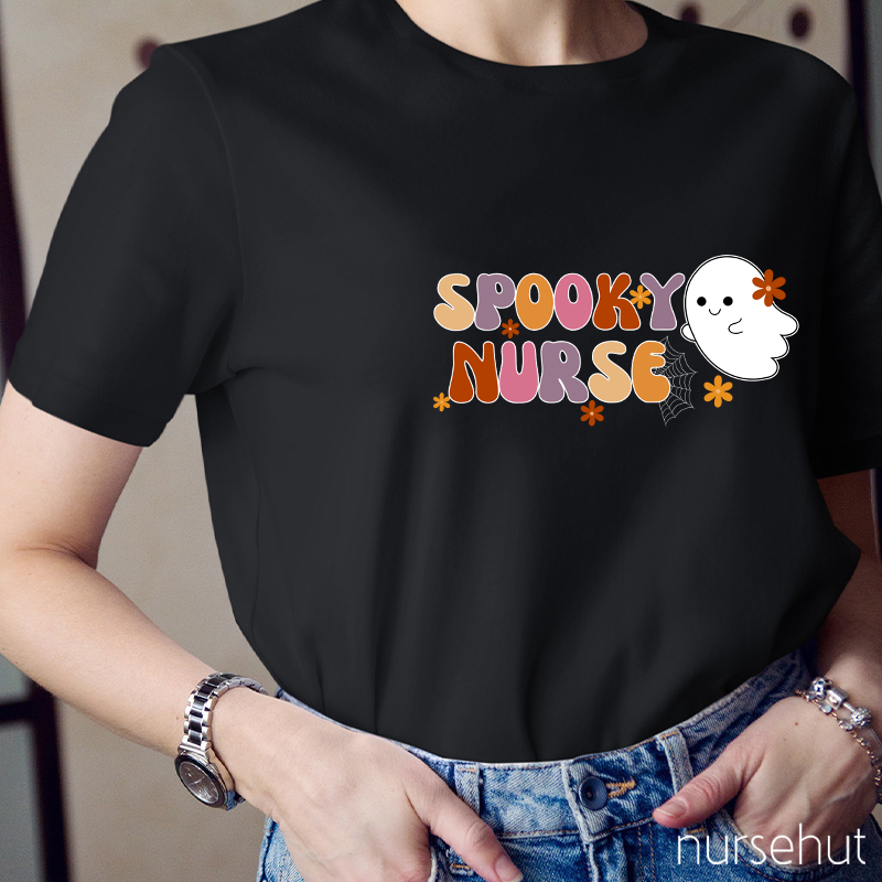 Spooky Nurse Cute Ghost T-Shirt