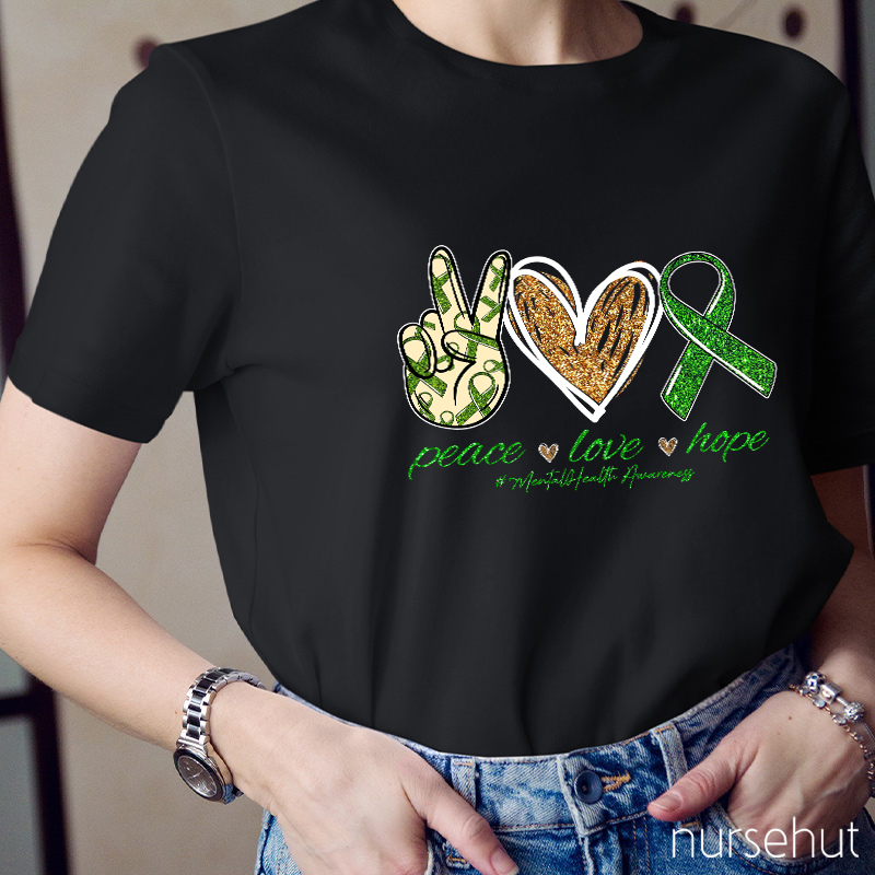 Peace Love And Hope Nurse T-Shirt