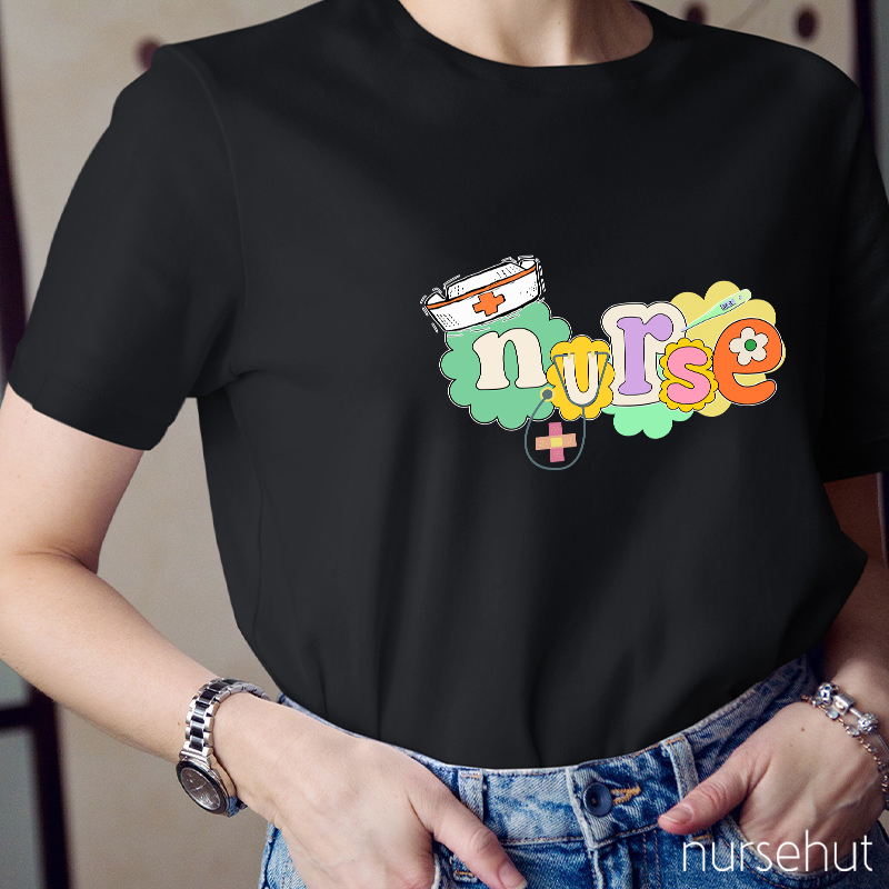 Spring Vibes Cute Nurse T-Shirt