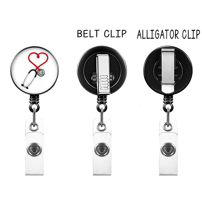 Heart Love Nurse Badge Reel