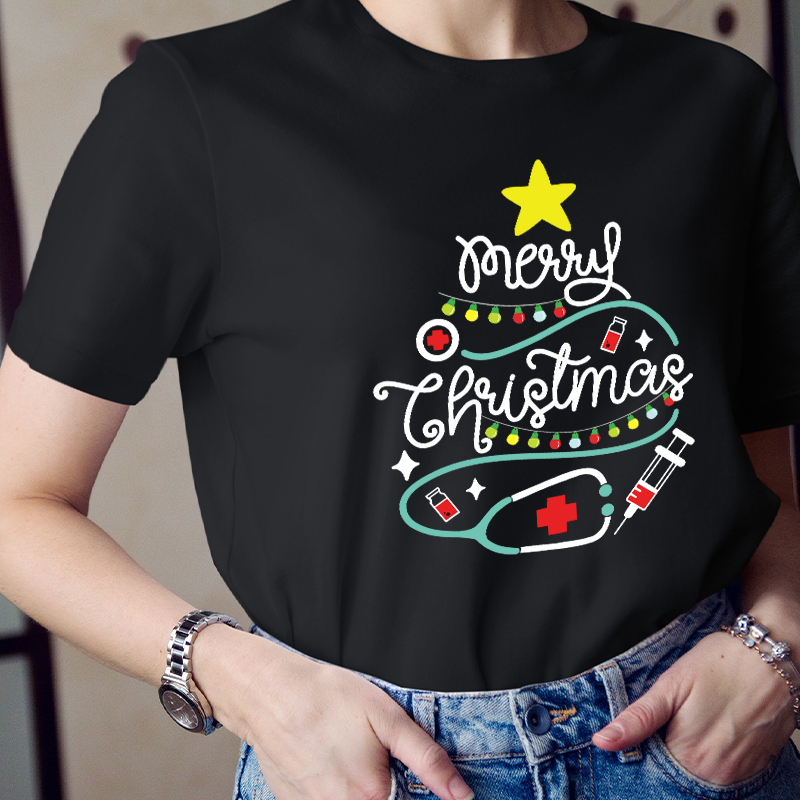 What A Jolly Day Merry Christmas Nurse T-Shirt