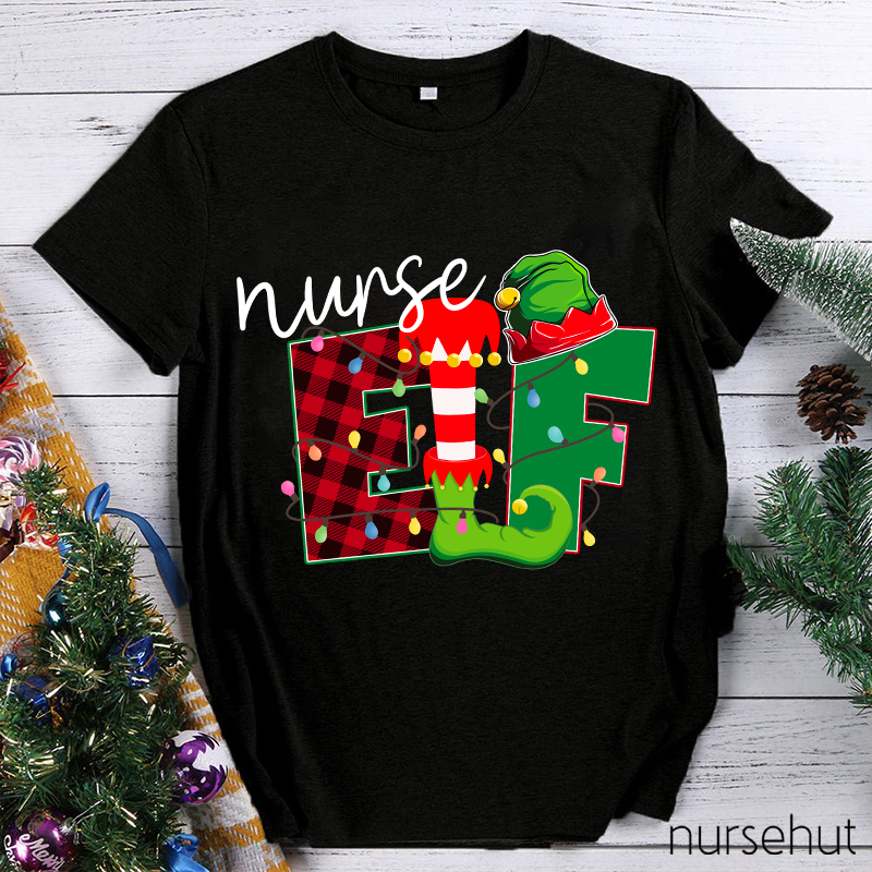 Nurse Elf Christmas Nurse T-Shirt