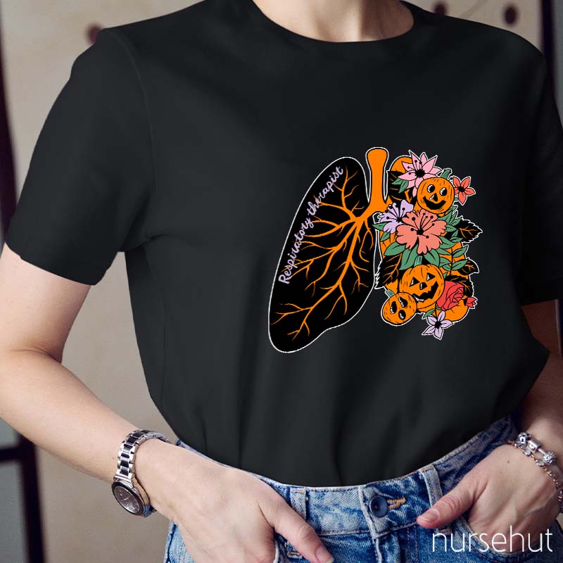 Halloween Respiratory Therapist Nurse T-Shirt