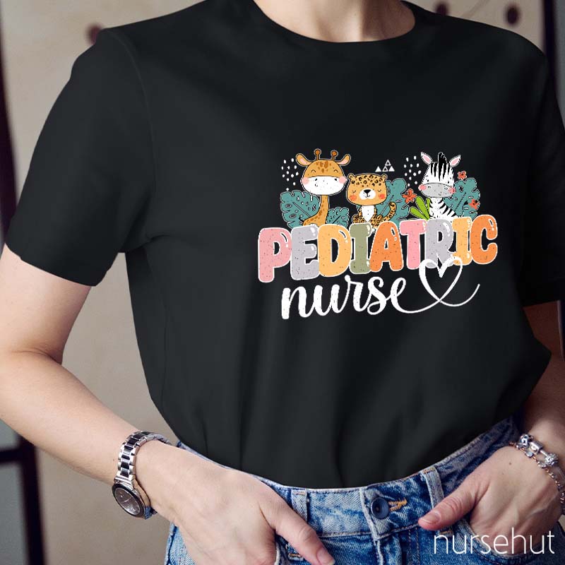 Pediatric Cute Animal Nurse T-Shirt