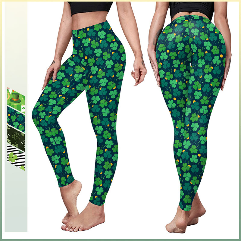 Irish St. Patrick's Day Print Ladies Yoga Pants Butt Lift Outerwear T