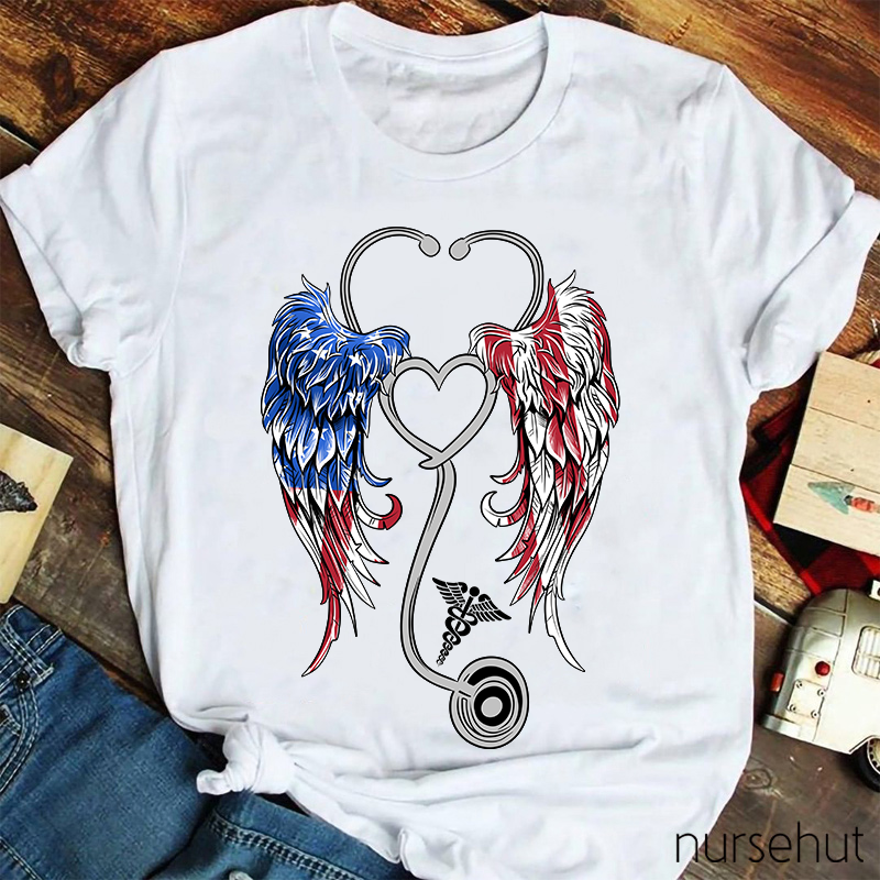 We Are Angels Who Happens To Be A Nurse Here Nurse T-Shirt