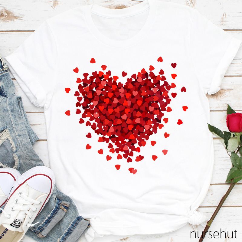 Let Love Fill Your Heart Teacher T-Shirt