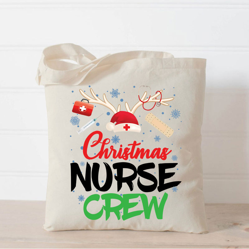 Christmas Nurse Crew Nurse Tote Bag