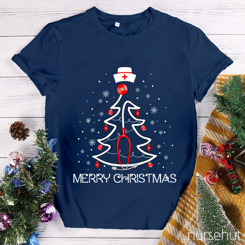 Merry Christmas Nurse's Favorite Day Nurse T-Shirt