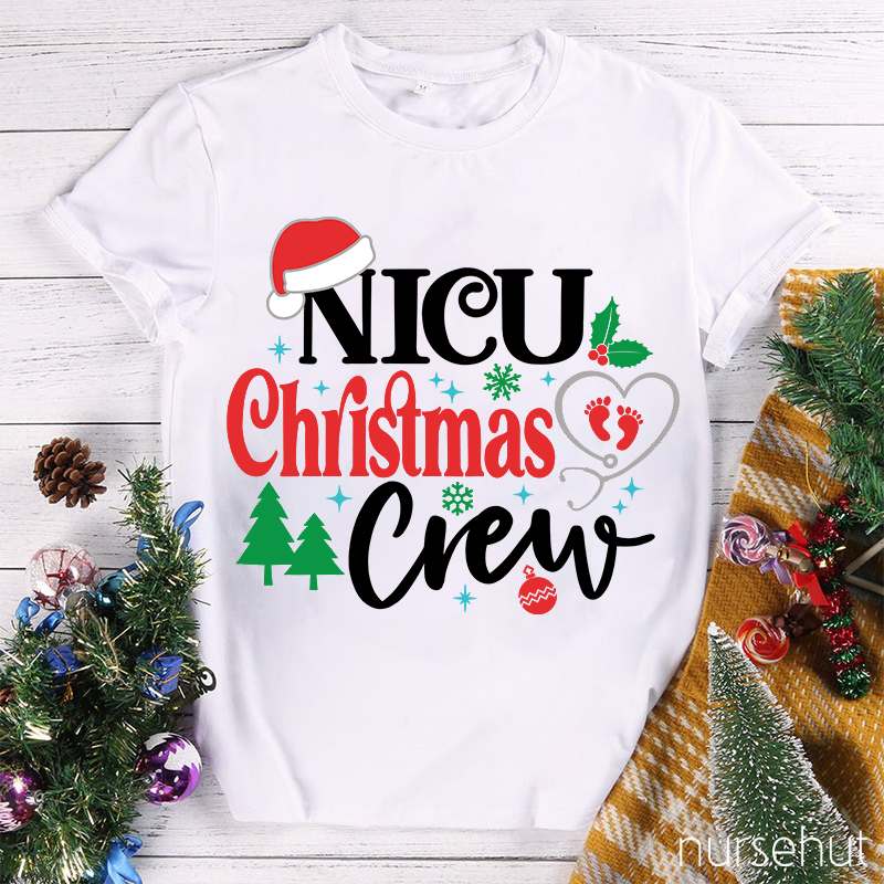 Nicu Christmas Crew Nurse T-Shirt