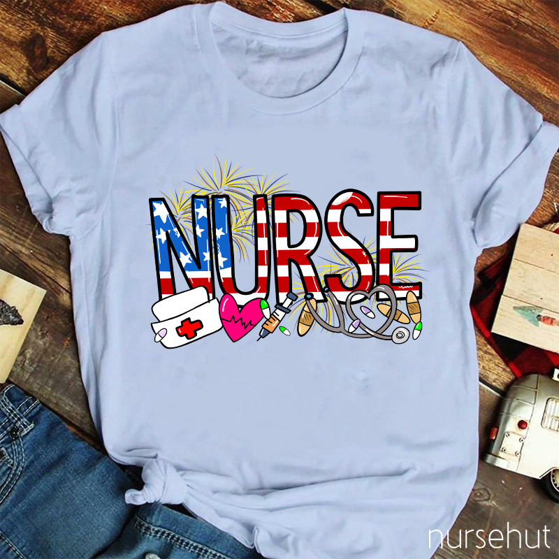 Nurse Fireworks T-Shirt