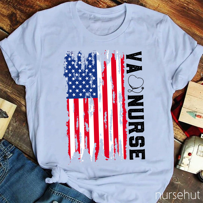 Personalized Department Flag Nurse T-Shirt