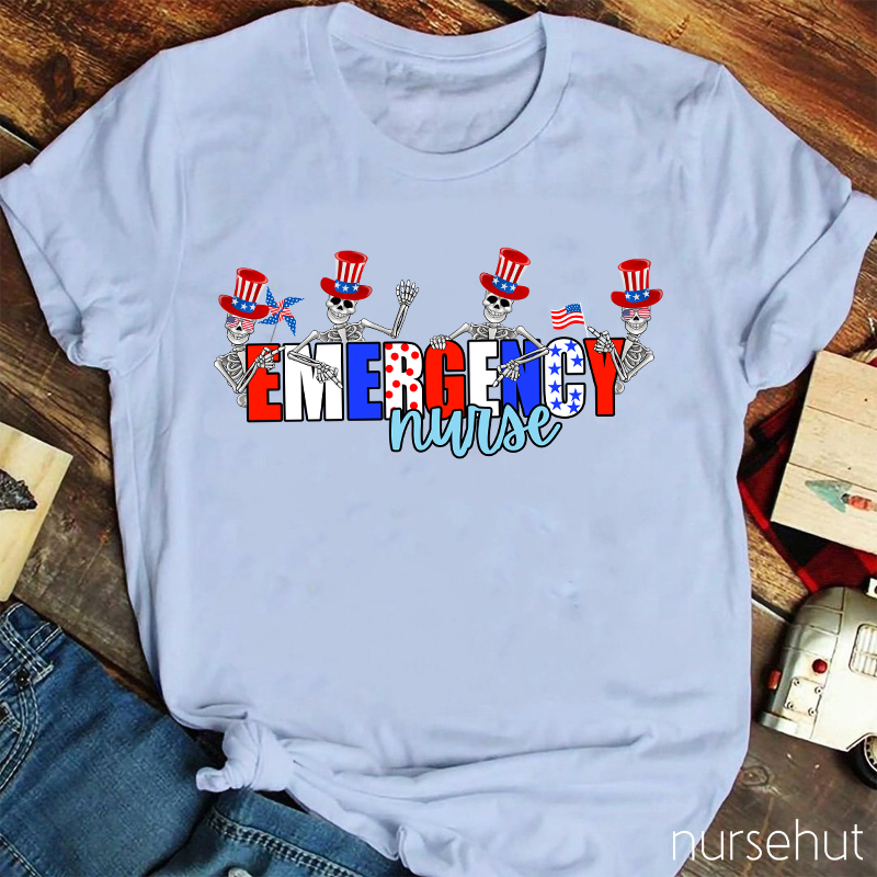 Flat Emergency Nurse T-Shirt