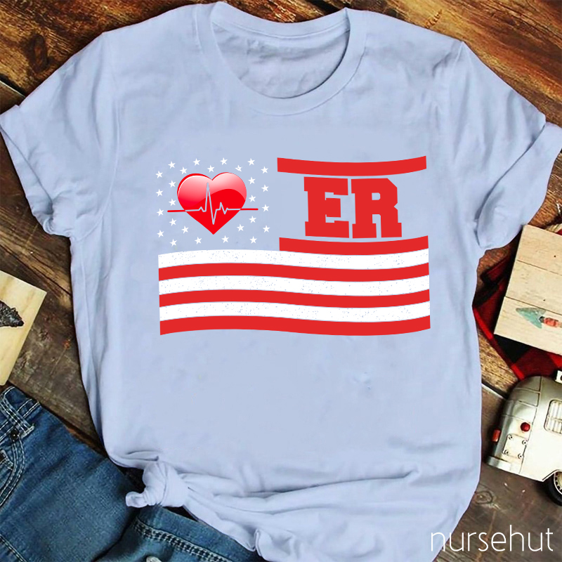Flag ER Nurse T-Shirt