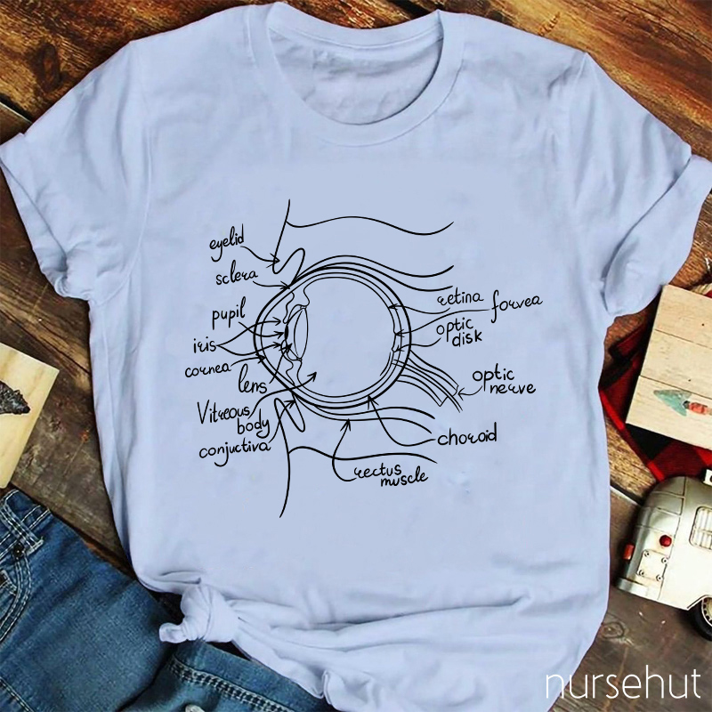 Sectional View Of Eyeball Structure Nurse T-Shirt