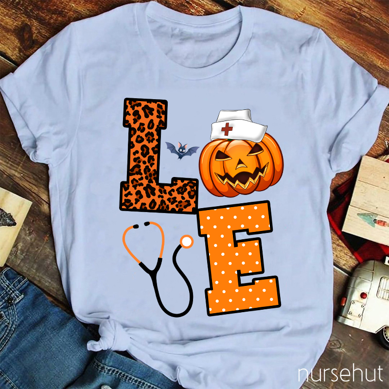 Love Pumpkin Nurse T-Shirt