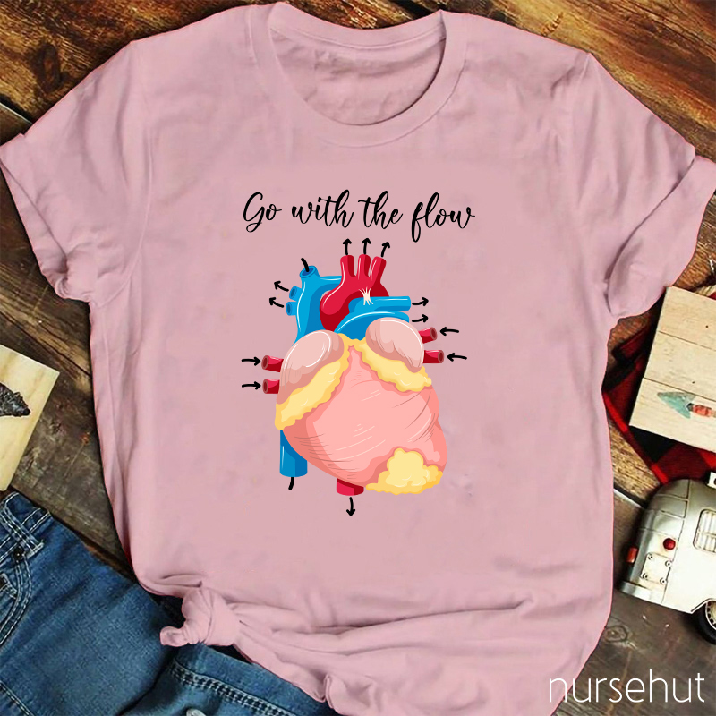 Go With The Flow Nurse T-Shirt