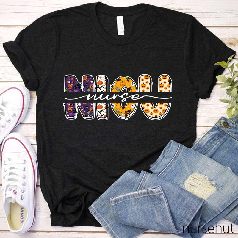 Personalized Happy Halloween Nurse T-Shirt