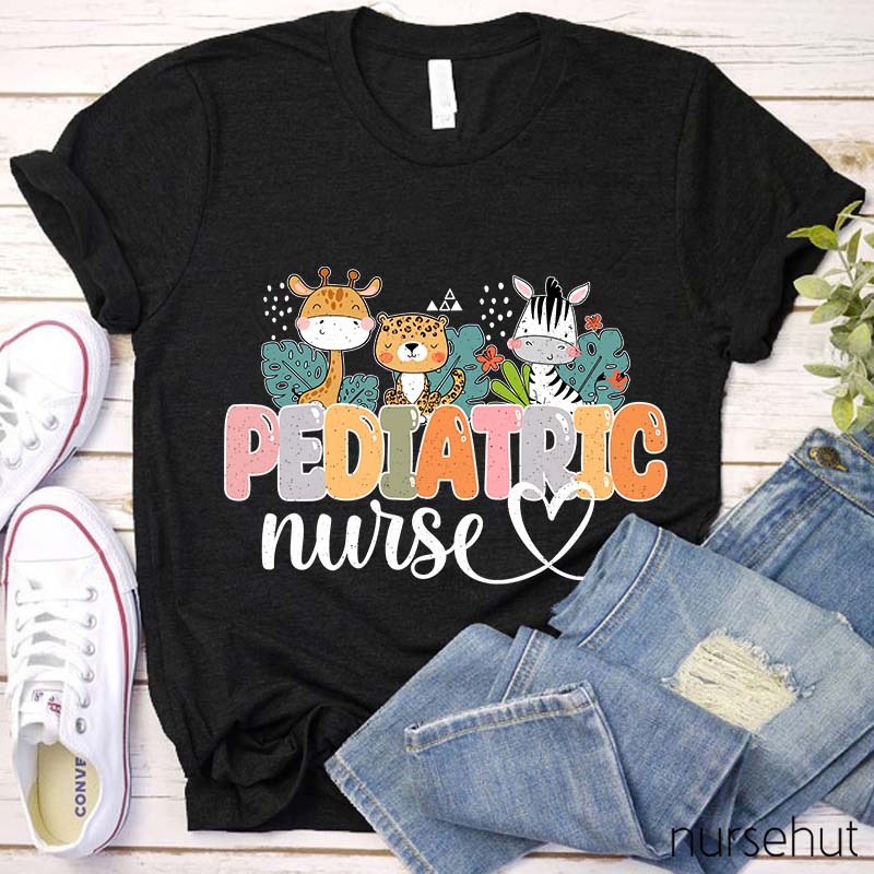 Pediatric Cute Animal Nurse T-Shirt