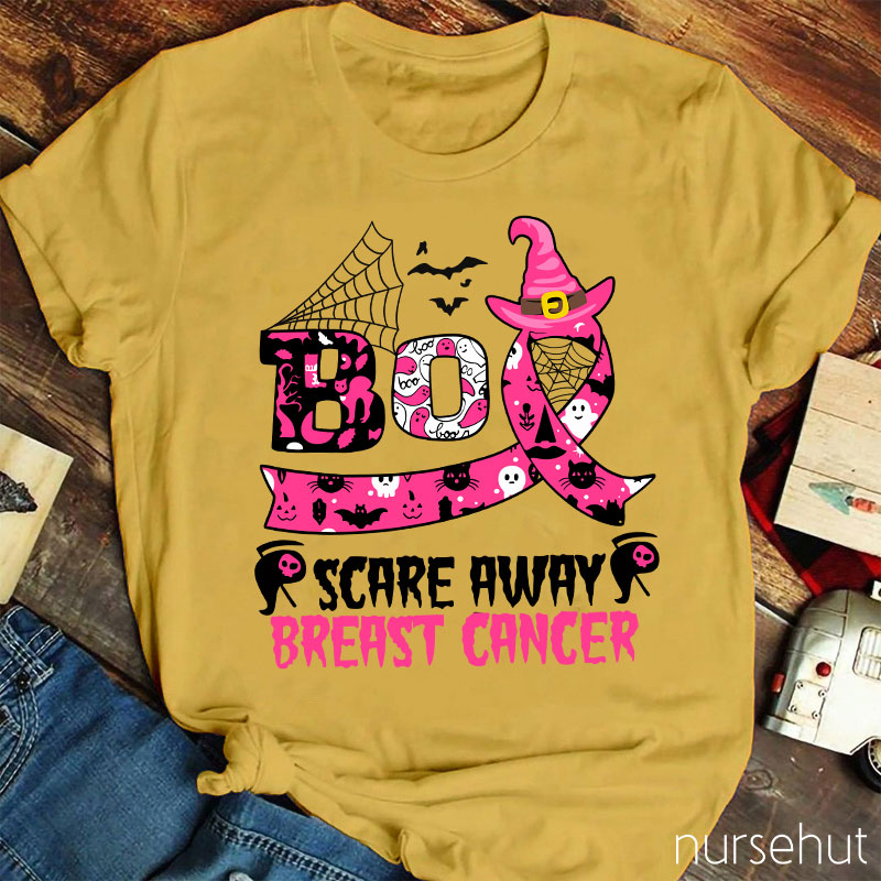 Scare Away Breast Cancer Nurse T-Shirt