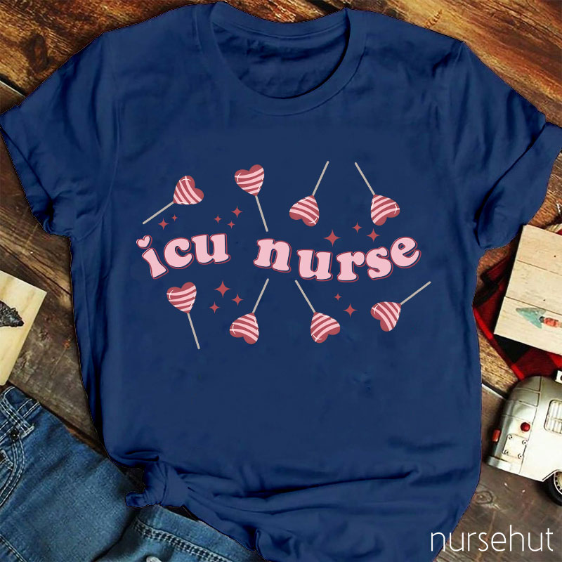 Valentine Heart Lolipop Nurse T-Shirt