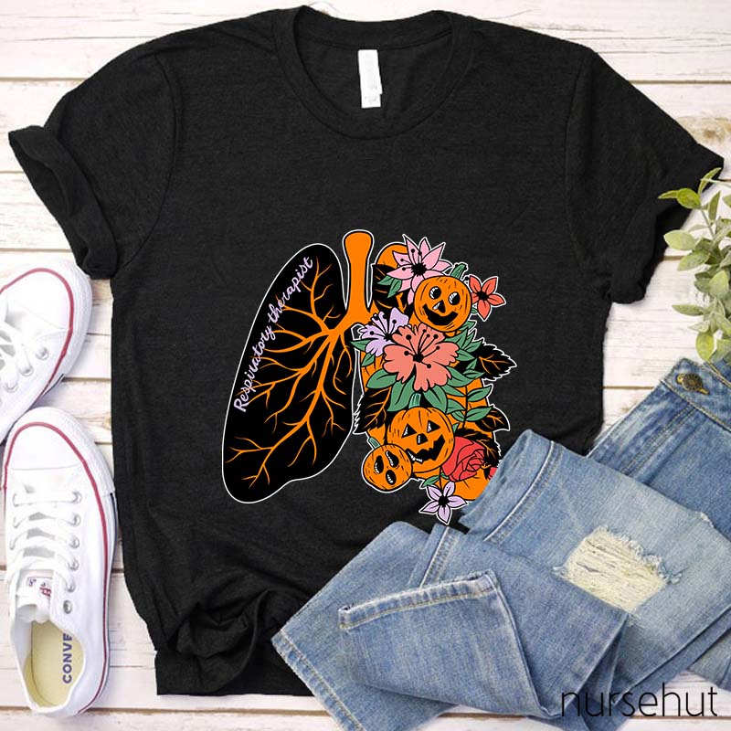 Halloween Respiratory Therapist Nurse T-Shirt