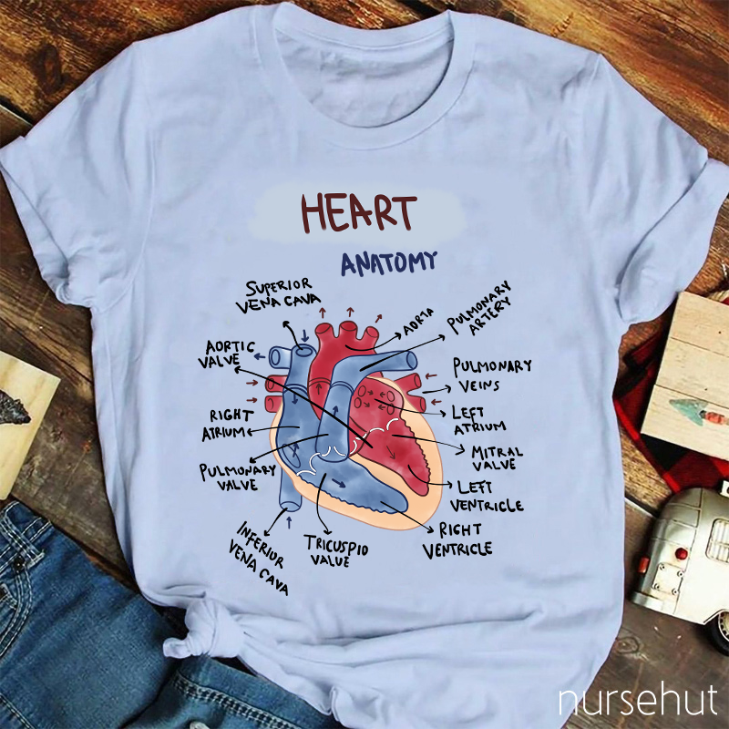 Heart Anatomy Nurse T-Shirt