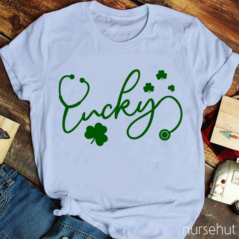 Lucky Stethoscope Nurse T-Shirt
