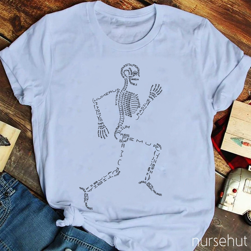 Human Skeletal System Nurse T-Shirt