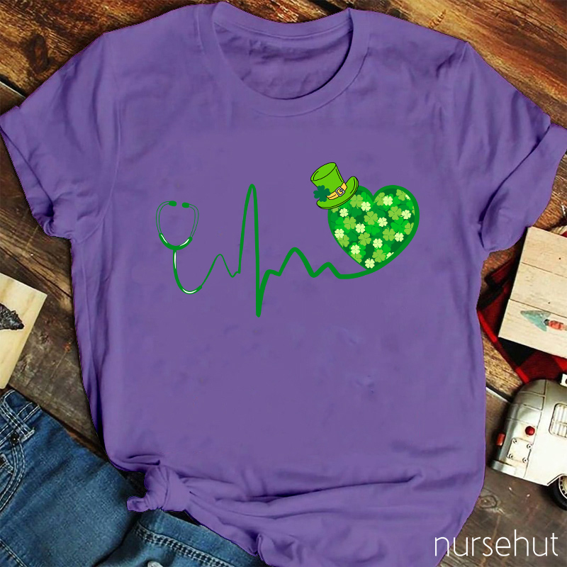Clover Heart Nurse T-Shirt