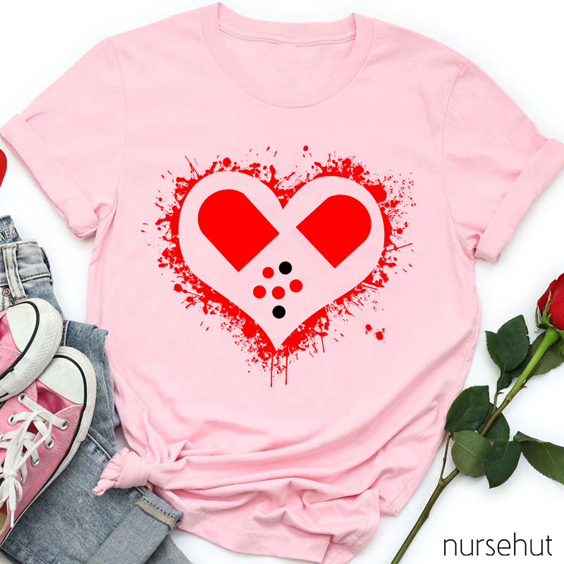 Pharmacist Red Heart Nurse T-Shirt