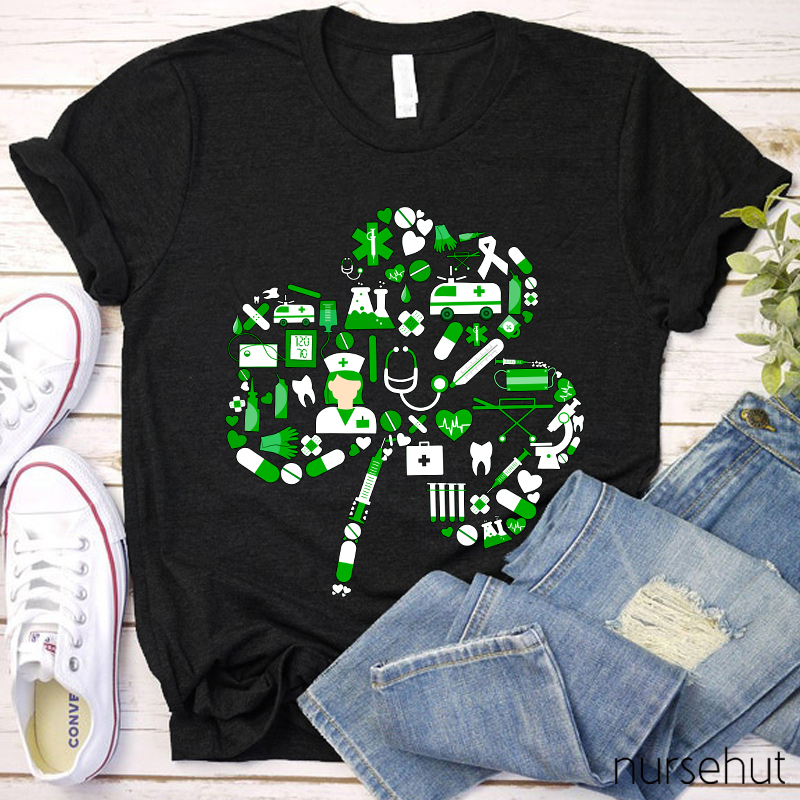 Medical And Nursing Clover Nurse T-Shirt