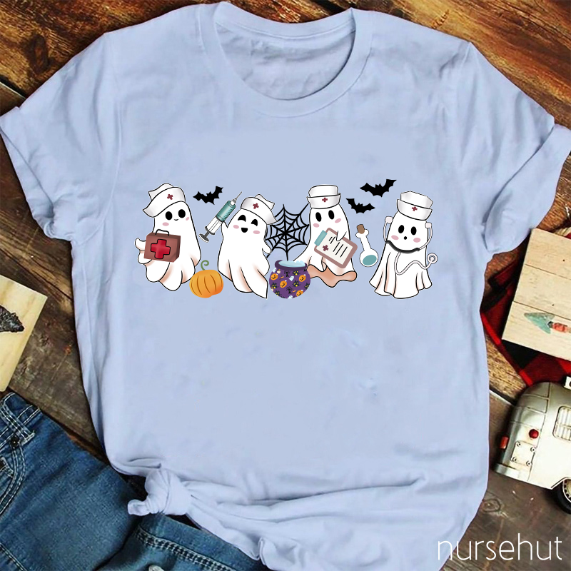 Cute Ghost Nurse T-Shirt