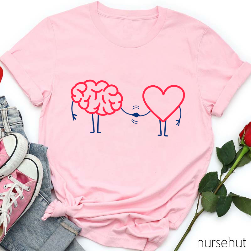 Brain Heart Love Nurse T-Shirt