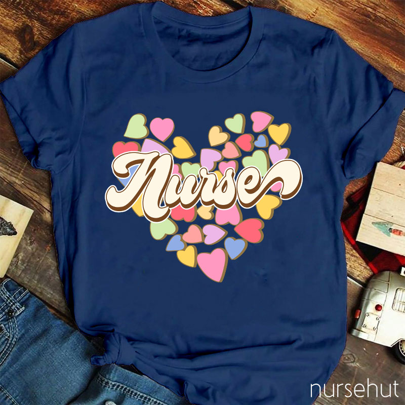 Hearts Pills Valentine Nurse T-Shirt