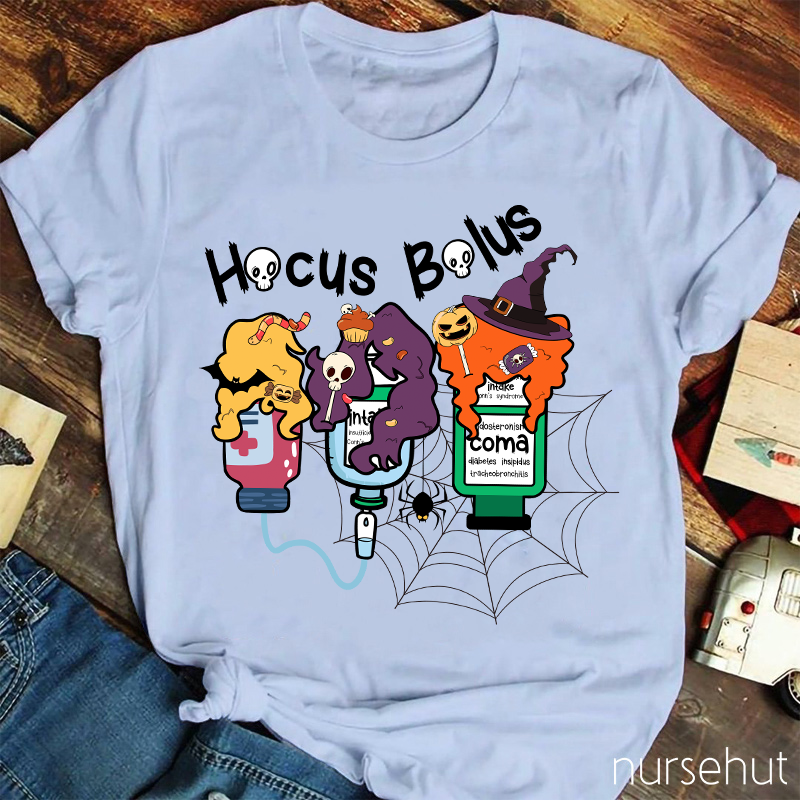 Hocus Bolus Halloween Nurse T-Shirt