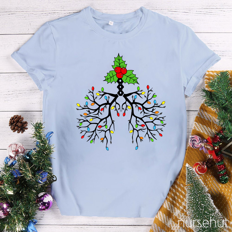Christmas Vibes Lungs Nurse T-Shirt