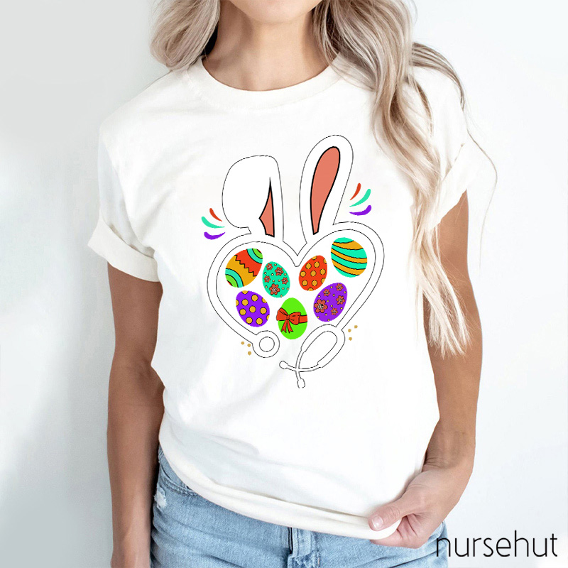 Easter Bunny And Eggs Nurse T-Shirt