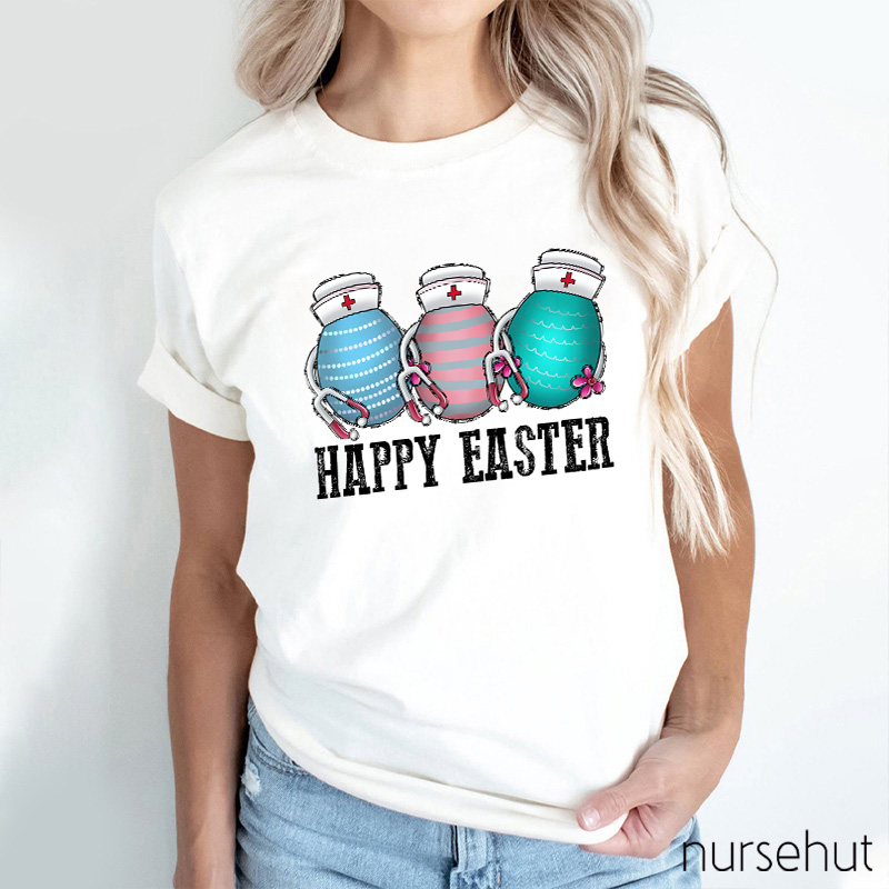 Eggs Wish You A Happy Easter Nurse T-Shirt