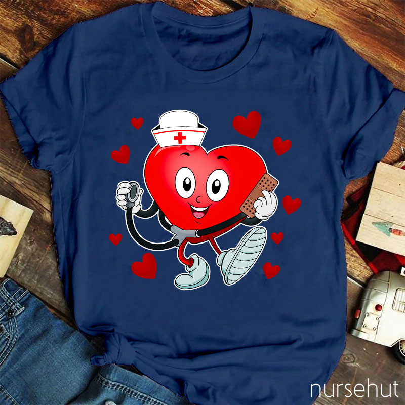 Valentine Nurse Vibes Nurse T-Shirt
