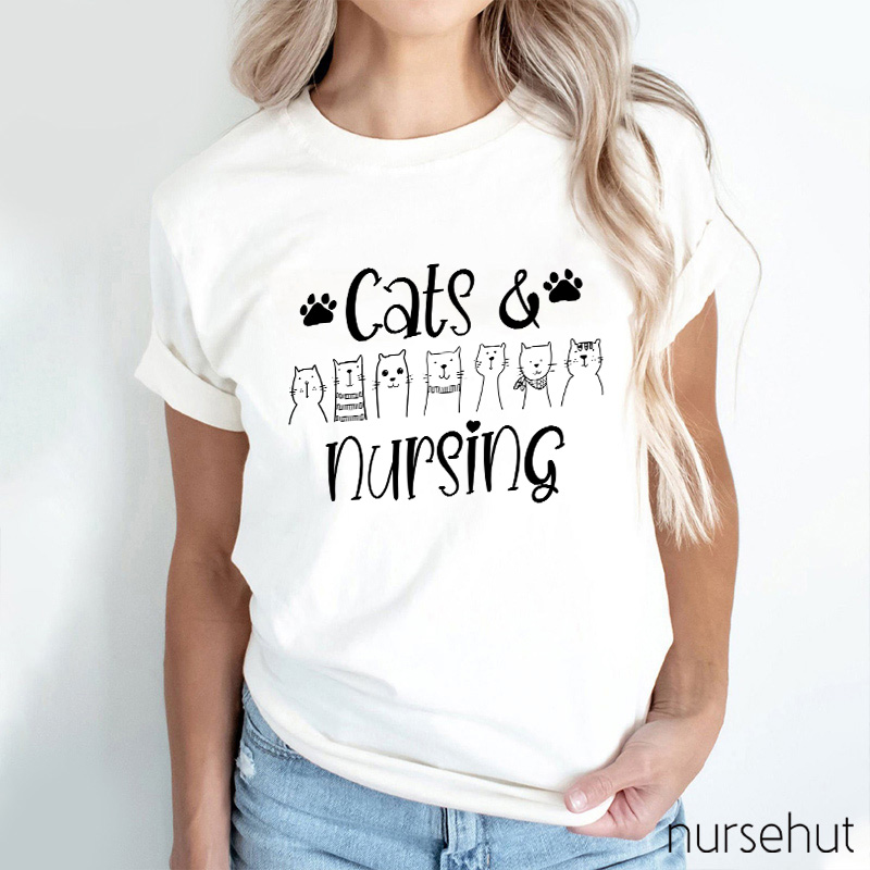 Cats And Nursing Nurse T-Shirt