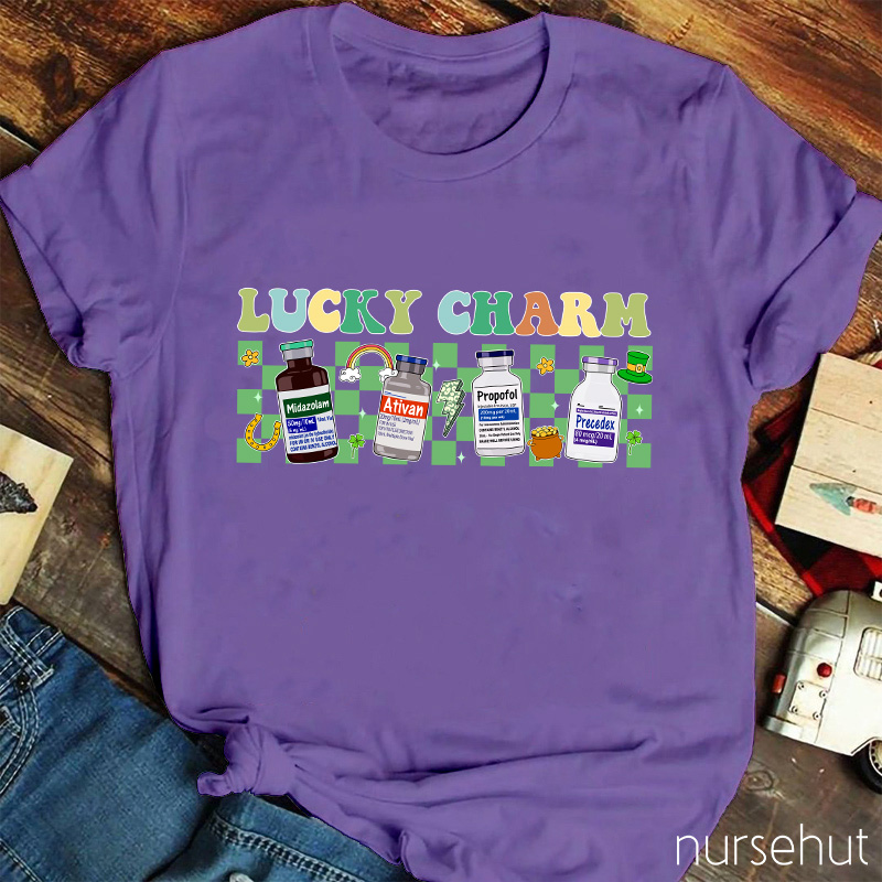Lucky Charm Midazolam Ativan Propofol Precedex Nurse T-Shirt