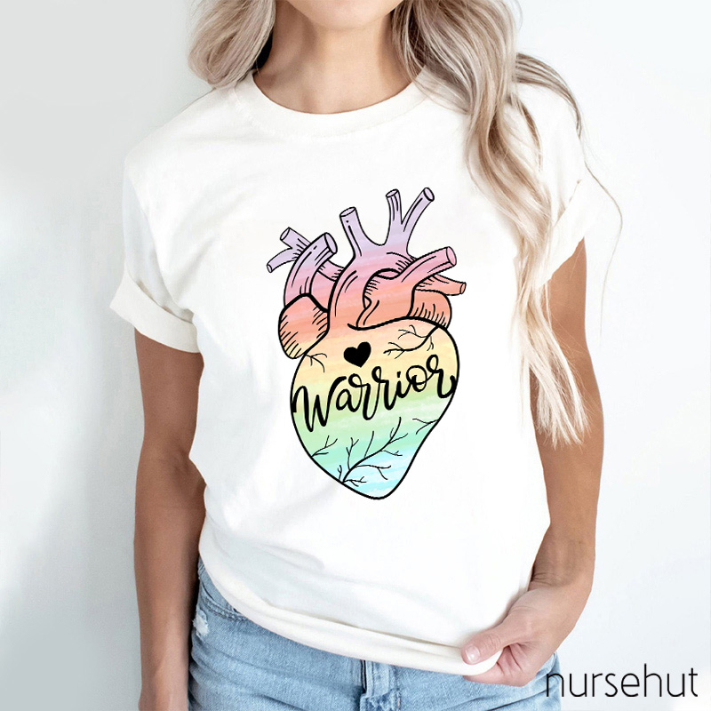 Anatomical Heart Warrior Nurse T-Shirt