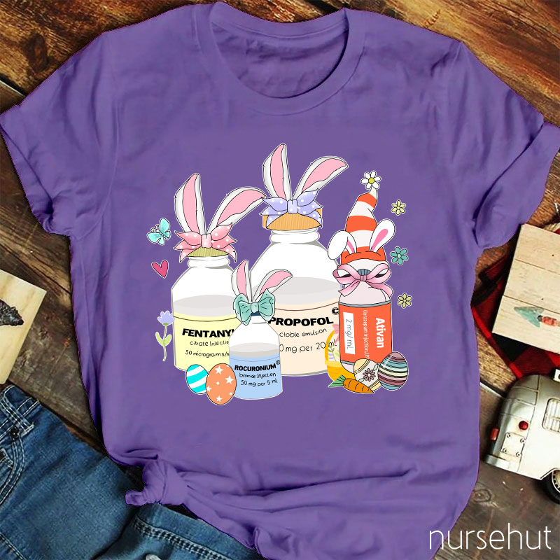 Crna Bunny Crew Nurse T-Shirt