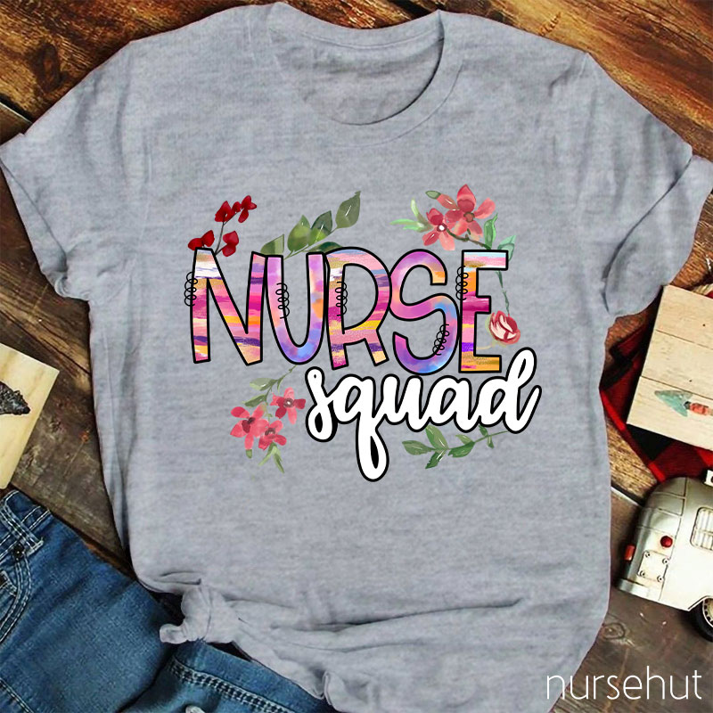 Nurse Squad Flower T-Shirt