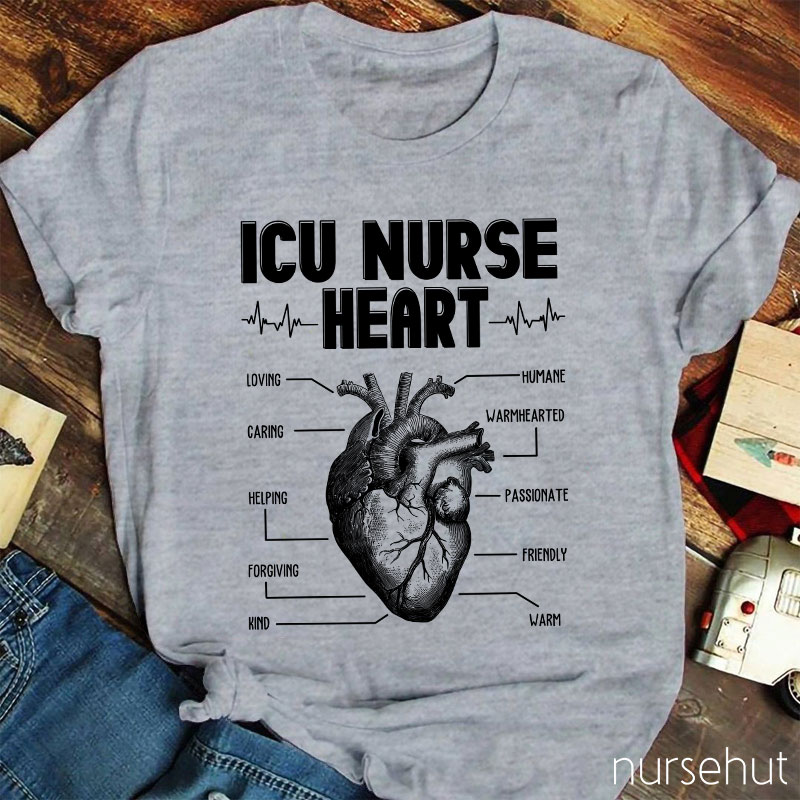 ICU Nurse Heart Nurse T-Shirt