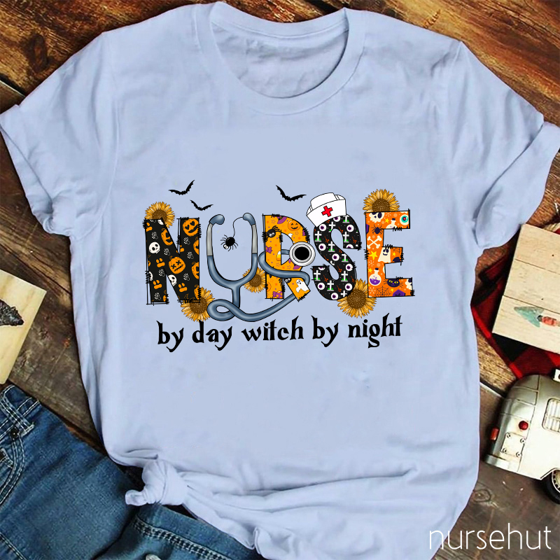 Nurse By Day Witch By Night T-Shirt