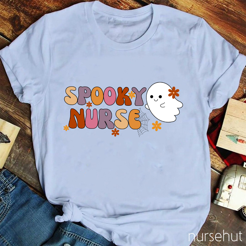 Spooky Nurse Cute Ghost T-Shirt